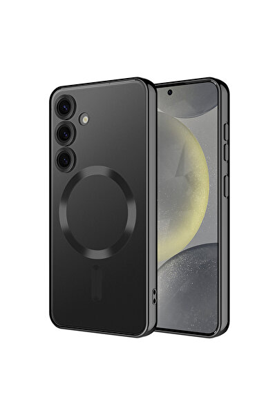 UnDePlus Samsung Galaxy A54 için Magsafe ile uyumlu Kılıf Kamera Lensli Korumalı Şeffaf Silikon Kapak