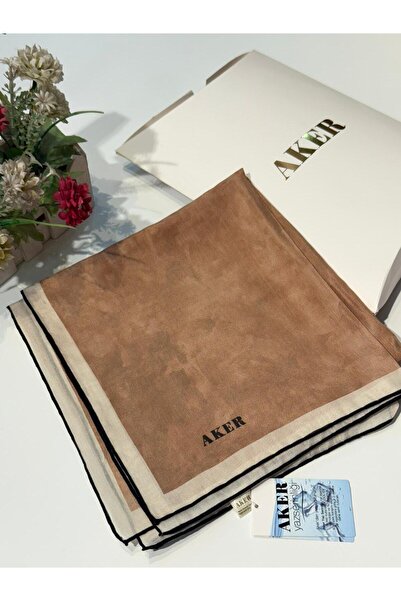 Aker Yaz Serinliği Bulut Desen Pamuk İpek Eşarp 7208221