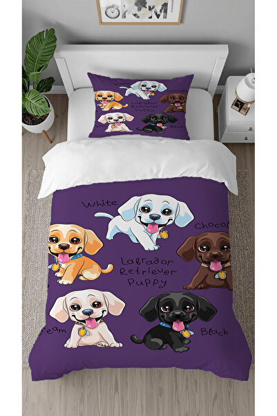GREENDECOR Sweet Dogs Patterned Digital Printed Special Design Single Stylish...