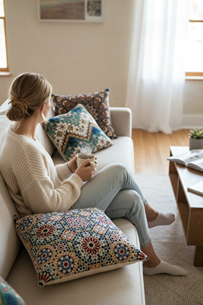 Chintar Tapestry Woven 3-Piece Throw Pillow Cover Set