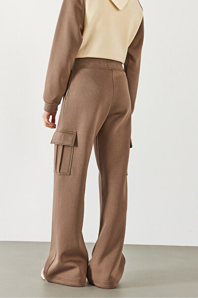 VENA Γυναικείο παντελόνι Cargo Pocket Straight Leg Jogging - MINK