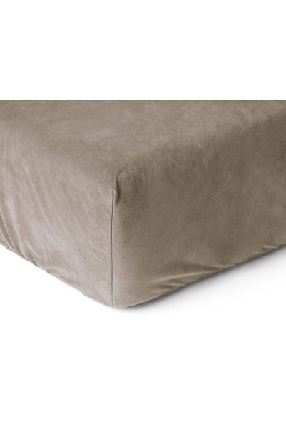 Sleeptime Cearsaf de pat pufos cu elastic, Taupe, 90x200 cm