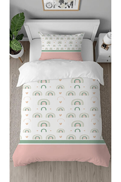 GREENDECOR Rainbow Bohemian Soft Patterned Digital Printed Single Children's Stylish Duvet Cover Set Without Sheets