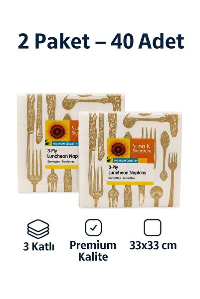 CKM silikon Suna K Signature Collection – Premium 3 Katlı Desenli Peçete