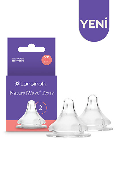 Lansinoh NaturalWave® 2'li Biberon Emziği Ekstra Yavaş Akışlı (0 Ay+)