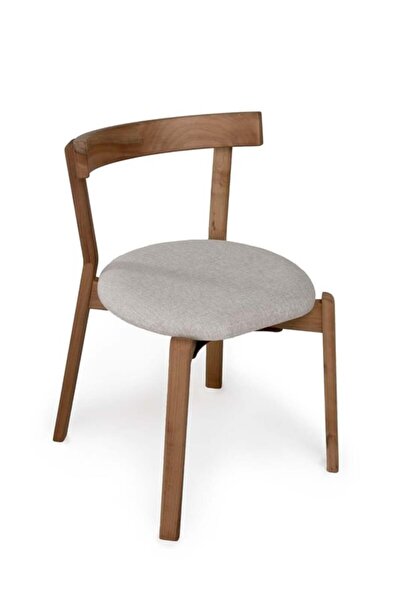 unboxdeco 6 Kişilik Ceviz Masa Takımı,6 Adet ARC Ceviz sandalye,6 Kişilik yemek masa takımı Bej 160 x 80