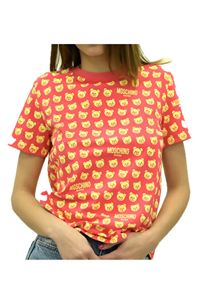 Love Moschino Short-sleeve women's T-shirt, teddy bear logo,