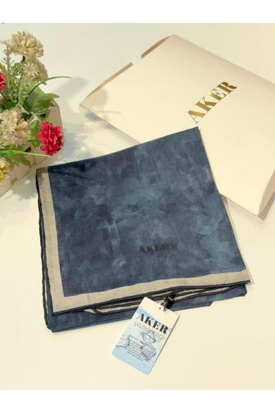 Aker Yaz Serinliği Bulut Desen Pamuk İpek Eşarp 7208221