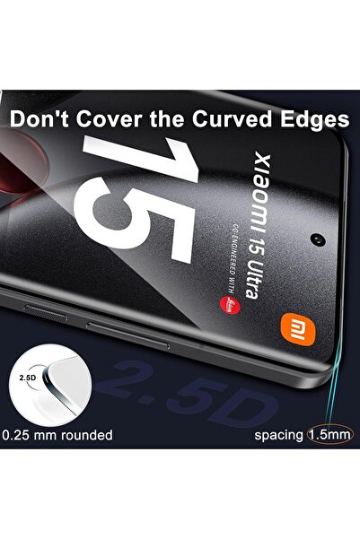 Nezih Case Xiaomi Mi 15 Ultra Uyumlu Tam Kaplayan Kavisli Süper Pet Ekran Koruyucu