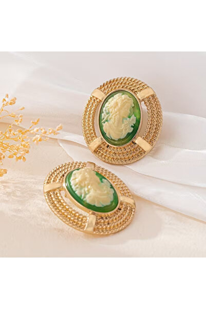 byozanyılmaz Green Color Design Earrings