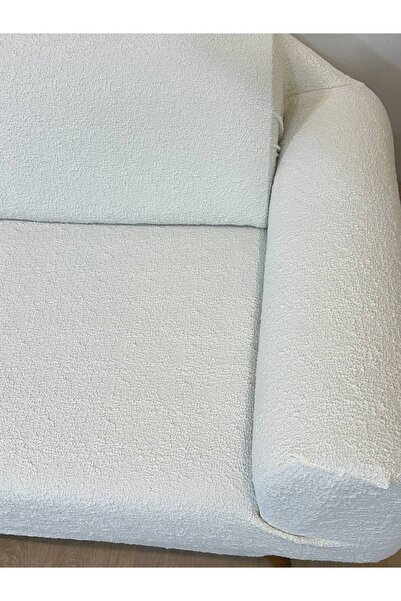 coverbox buklet Lastikli 3 Kişilik Koltuk Örtüsü | Kaymaz, Esnek ve Yıkanabilir Koltuk Kılıfı KREM renk