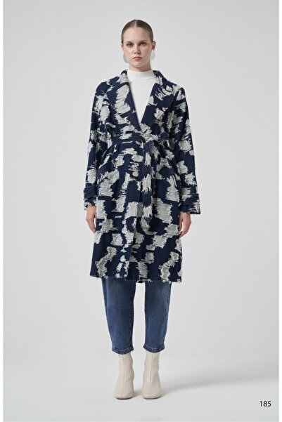 Nuss 6017 Pieces Denim Cap with Distressed Stitching Detail