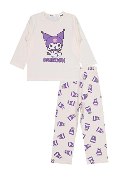kuromi 2-5 Yaş Pijama Takımı - Ekru 3-4 Yaş