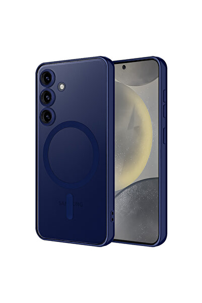 UnDePlus Samsung Galaxy A55 için Magsafe ile uyumlu Kılıf Kamera Lensli Korumalı Şeffaf Silikon Kapak