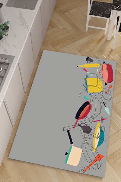 HalıOnline Dijital Baskılı Makinede Yıkanabilir Antialerjik Kaymaz Leke Tutma...