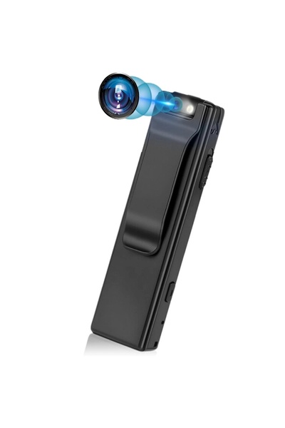 iUni Cameră corporală M8, înregistrator vocal, detectare mișcare, obiectiv rotativ la 90°