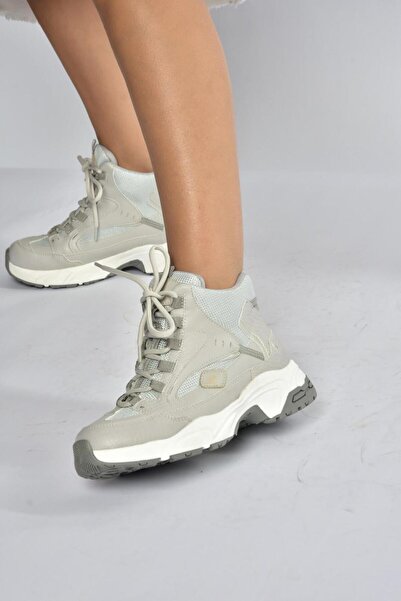 Fox Shoes V312415009 Pantofi sport gri cu vârf înalt