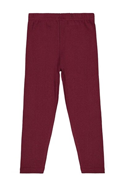 Civil Girls Plain Leggings for Ages 6-9 - Burgundy for Ages 9-10