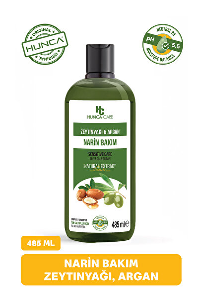 Hunca Care Zeytinyağlı ve Argan Yağlı Dökülme Karşıtı Saç Bakım Seti ( Şampuan 485 ml + Saç Kremi 485 ml)