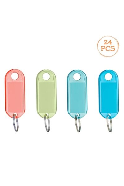 SHOPIENS Set Etichete Suspendabile, Model Dublu, Multicolor, 4.9x2cm, 24 Bucati