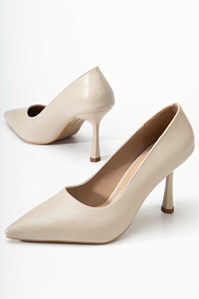 CHICELLA Pantofi cu toc pentru femei Parhis bej Stiletto