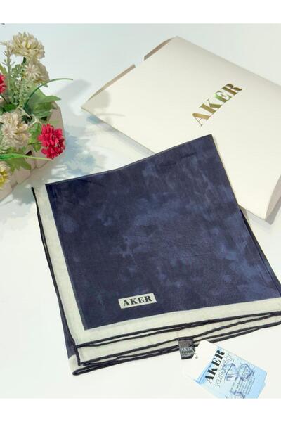 Aker Yaz Serinliği Bulut Desen Pamuk İpek Eşarp 7208221