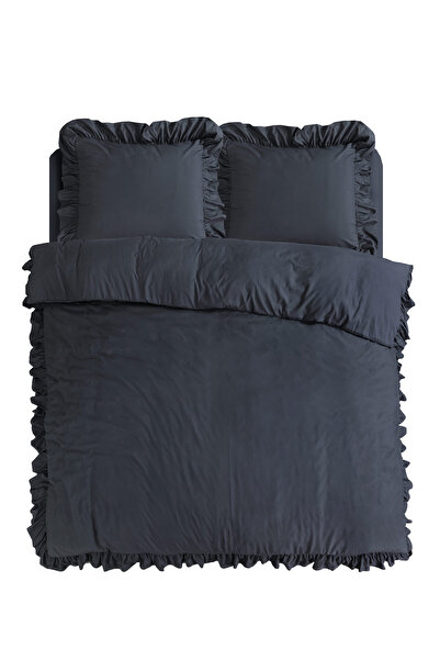 Sleeptime Set lenjerie de pat Ruffles Anthracite