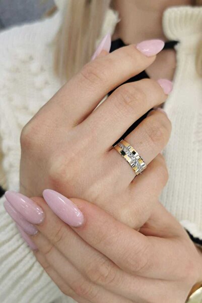 nasipkuyumcu 14 AYAR ORTA OLUK ŞEKİL ALTIN ALYANS YÜZÜK 6 MM XAL000386