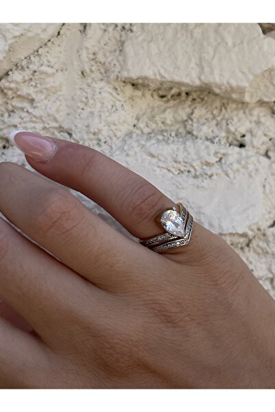 Sade Accessory Tektaş Serçe Yüzüğü Gold
