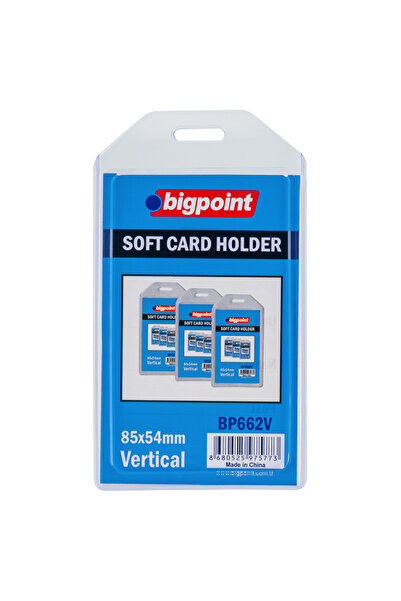 Bigpoint Kart Kabı Dikey Şeffaf 54x85mm x 10 Adet