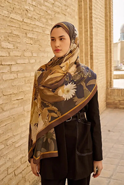 ED Scarf Reine Pamuk Modal Şal - Kahverengi