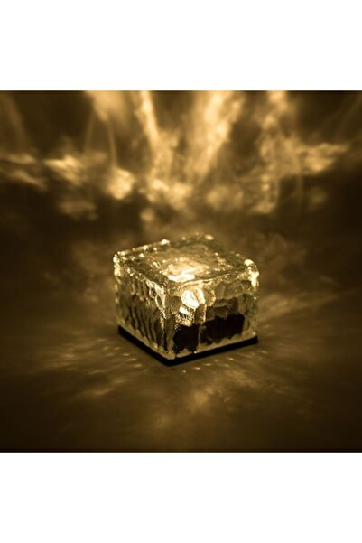 SHOPIENS Solar Lantern Cub, Crystal Design, Transparent, 7x7x5cm