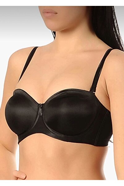 Yeni İnci Μαύρο σουτιέν χωρίς στράπλες εφέ σύσφιξης με μείωση του μεγέθους