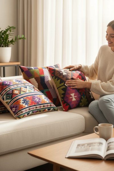 Chintar Tapestry Woven 3-Piece Throw Pillow Cover Set