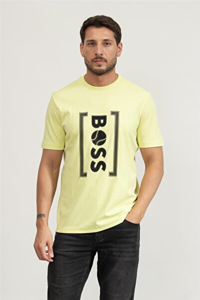 BOSS Erkek Bisiklet Yaka T-Shirt
