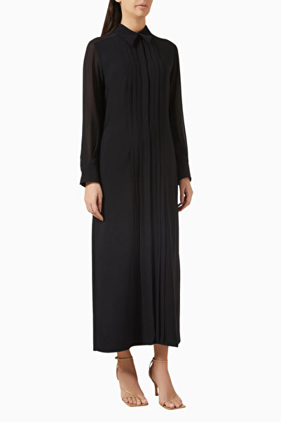 Marella Iorgo Shirt Midi Dress, Pleated Fabric and Elegant Silhouette