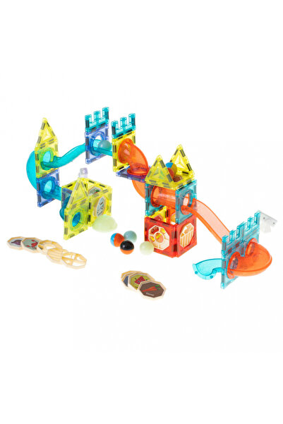 Ikonka Ikonka magnetic circuit construction set for children, up to 75 interconnectable and bi