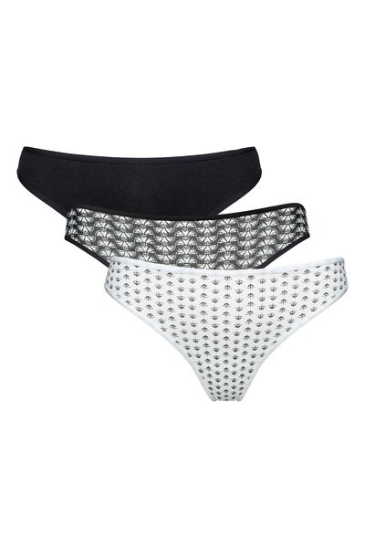 ESOTIQ Women's Everyday Thong Briefs 3-Pack G-String Panties Set Cotton & Elastane | Mia-Mia