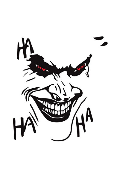 OTO SÜSLEN İSTANBUL 3D Kabartmalı Parlak Sticker Joker HA HA