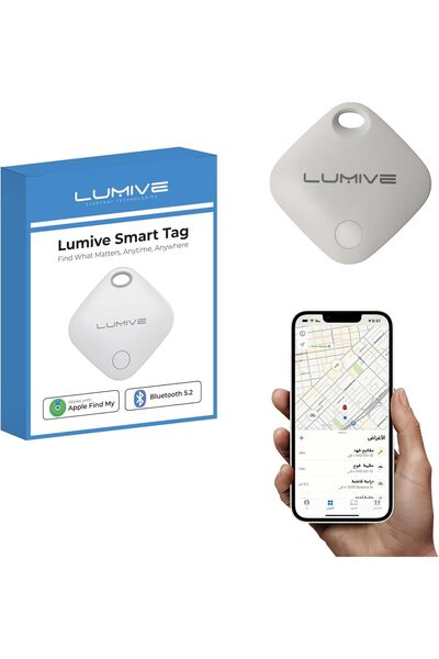 LUMIVE جهاز تعقب ذكي يعمل بالبلوتوث AirTag للمفاتيح والأطفال وكبار السن والحيوانات الأليفة والحقائب والمحافظ، يعمل بالبلوتوث