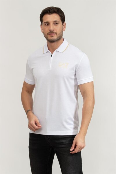 EA7 Men's Polo Neck T-Shirt