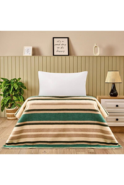 ASPARTAM Soft Huzra Cotton Single Blanket - Green - 150X200 cm