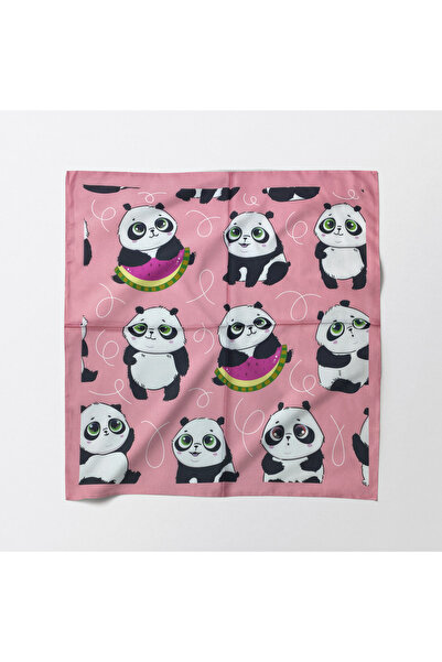 Sultan İpek Panda Patterned Scarf / Bandana 52X52