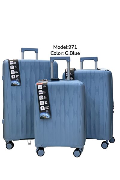 ELEGANT G حقيبة سفر بعجلات - مجموعة من 3 قطع - بعجلات دوارة (20 بوصة + 24 بوصة + 28 بوصة) سيليكون