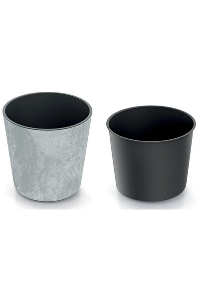 Other Ghiveci rotund URBI Round Beton Effect DURO250E, 25x25cm, culoare Beton