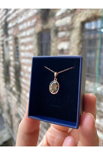 By Atölye Mistik Topaz Taşlı 925 Ayar Gümüş Kolye