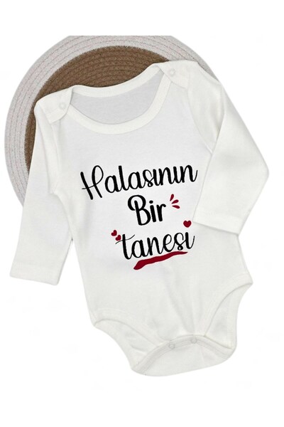 Egelite One of the Grandchildren's Printed Long Sleeve, 100% Cotton Baby Snap Bodysuit / Romper / Undershirt