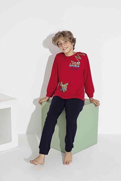 RAPAPA Boys' Long Sleeve Pajama Set – Comfortable Interlock Fabric 7411K