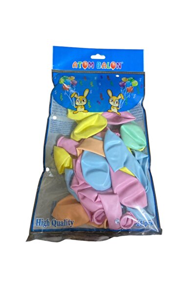 Atom 25 Pieces Soft Color Balloon Set 2655