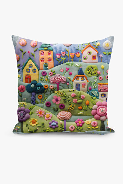 Filamente Husă pentru pernă cu imprimare digitală pe două fețe, aspect de luc...